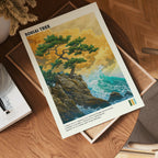 Ocean Cliff Bonsai Poster