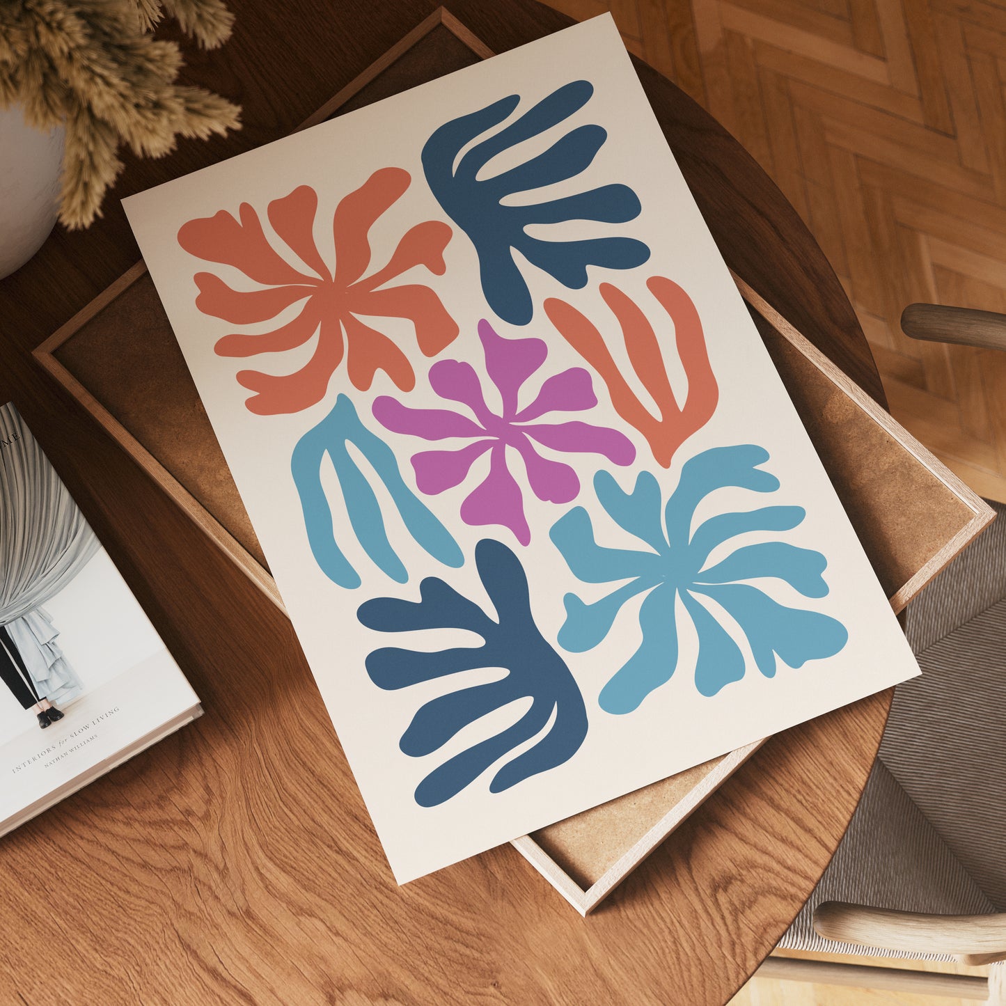 Abstract Coral Garden Poster