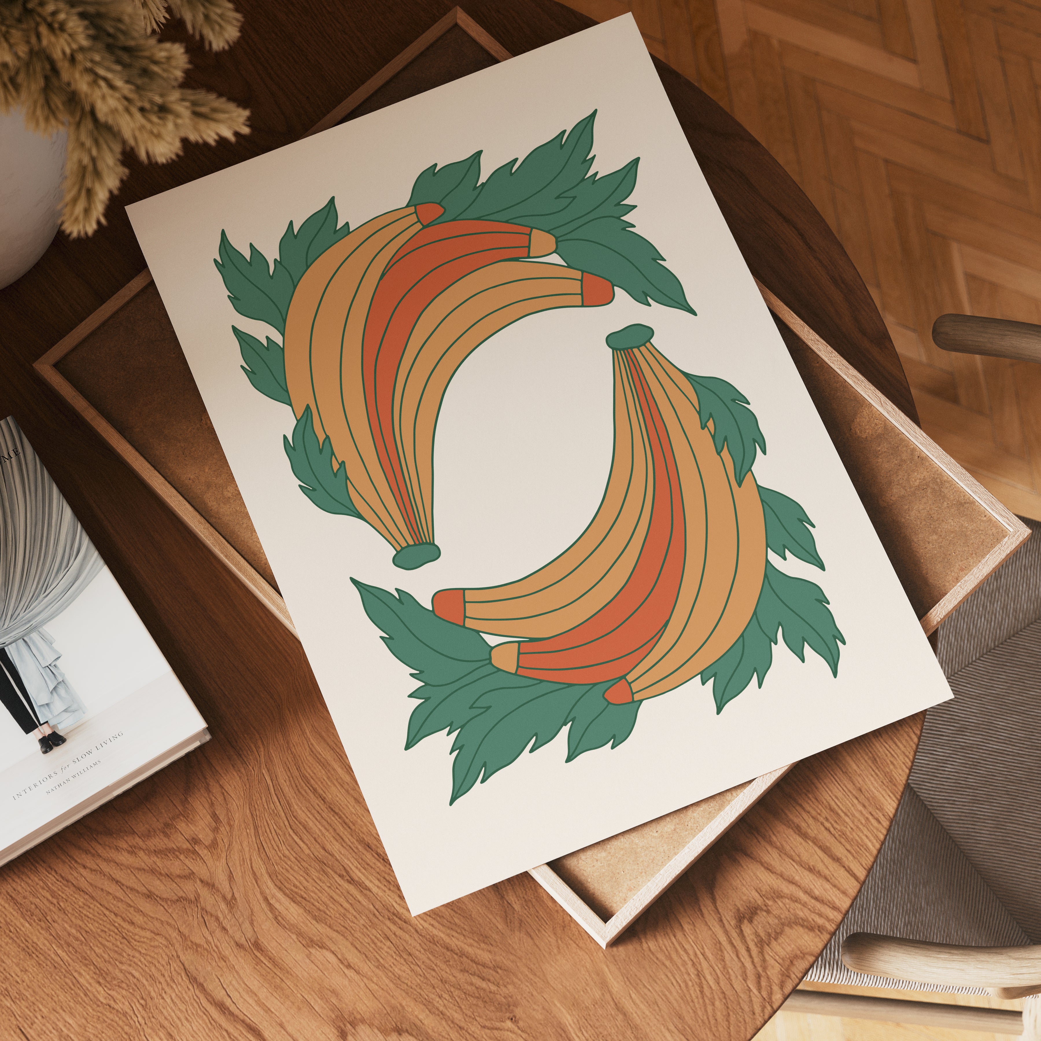 Botanical Curve Harmony Poster