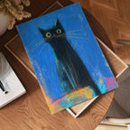 Midnight Whisker Gaze Poster