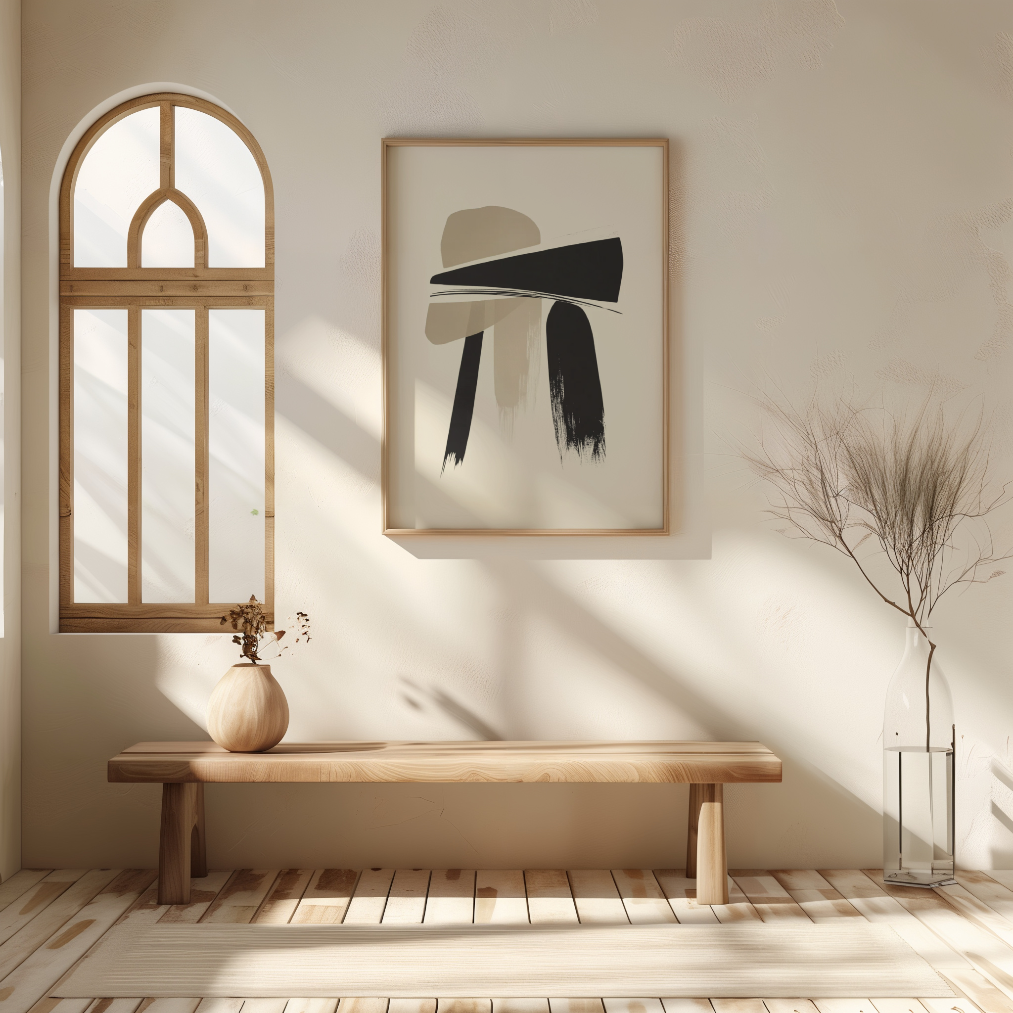 Abstract Brushstroke Art Poster