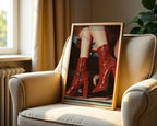 Crimson Heels Poster affisch – köp poster online – Bozetto väggdekoration