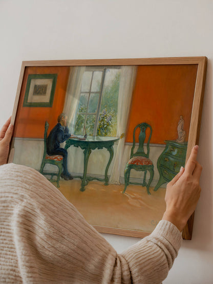 Carl Larsson Ehtoja luetaan Poster