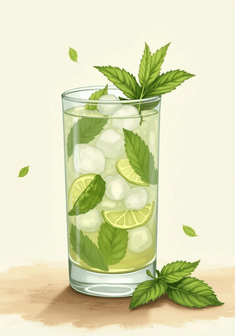Iced Mojito Drink Poster