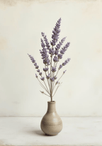 Ceramic Vase Dried Lavender Poster