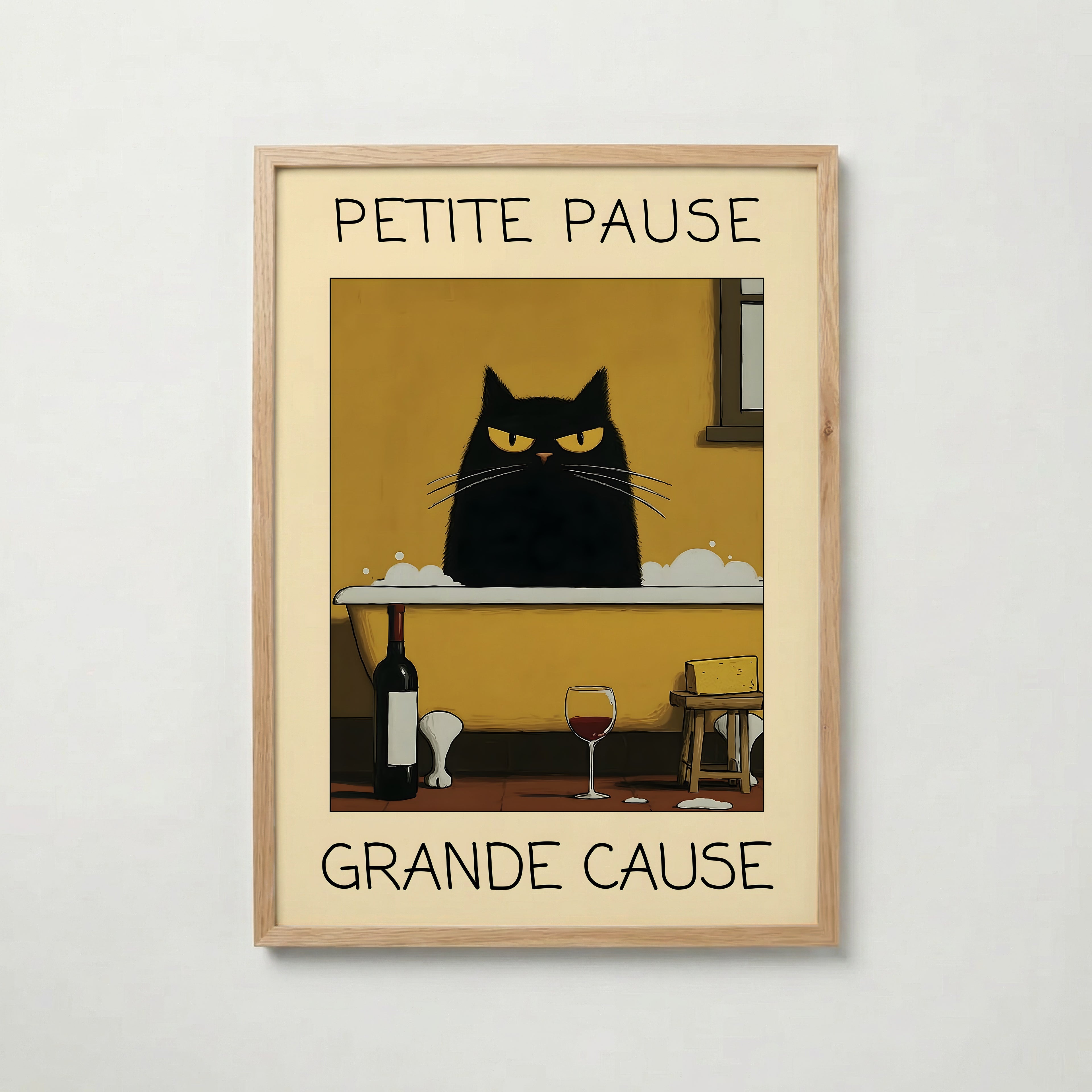 Evening Bath Cat Poster affisch – köp poster online – Bozetto väggdekoration