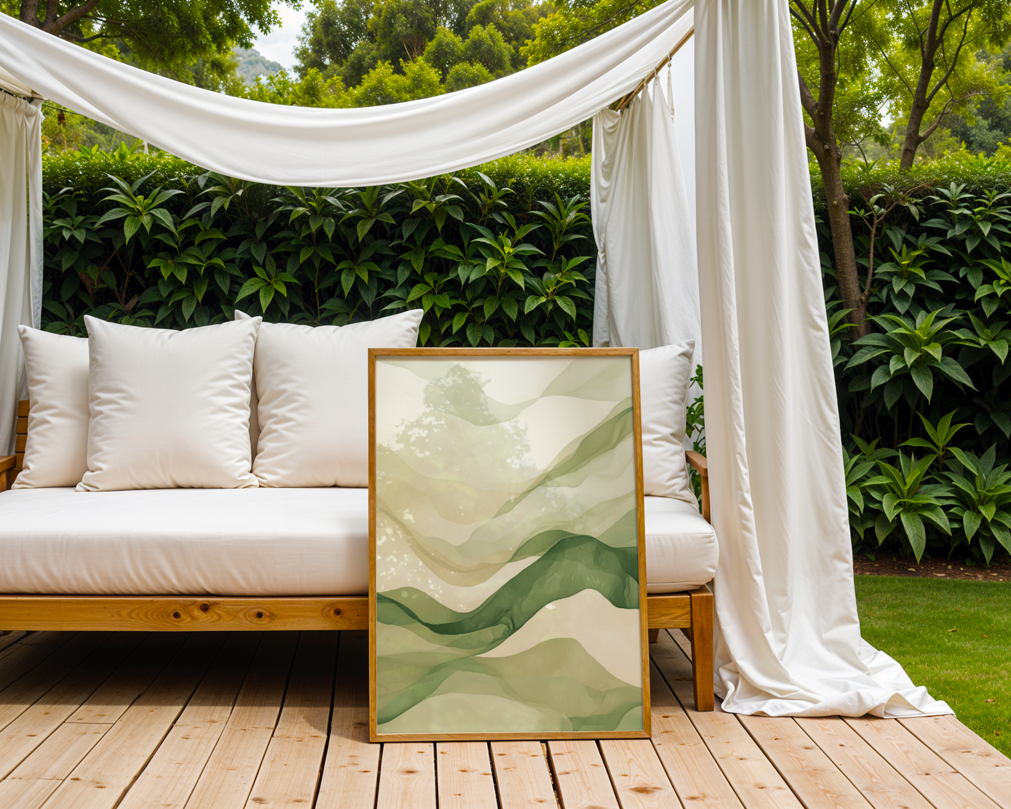 Abstract Waves of Serenity Poster