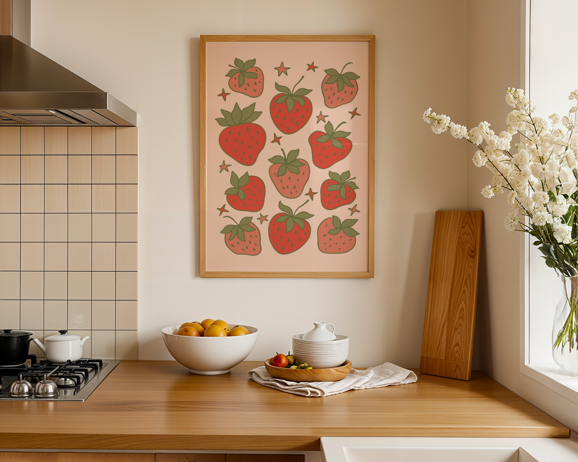 Cute Strawberries Poster