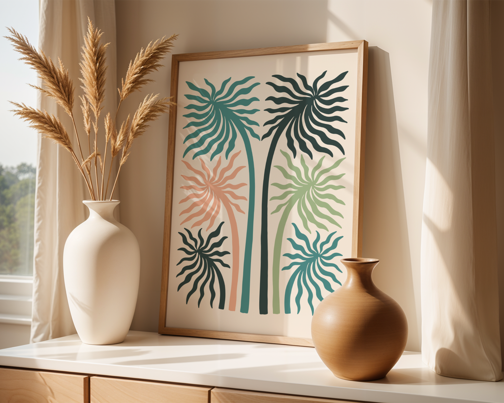 Pastel Palms Poster