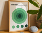 Bauhaus Green Circles Poster