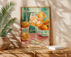 Orange spritz cocktail Drink Poster