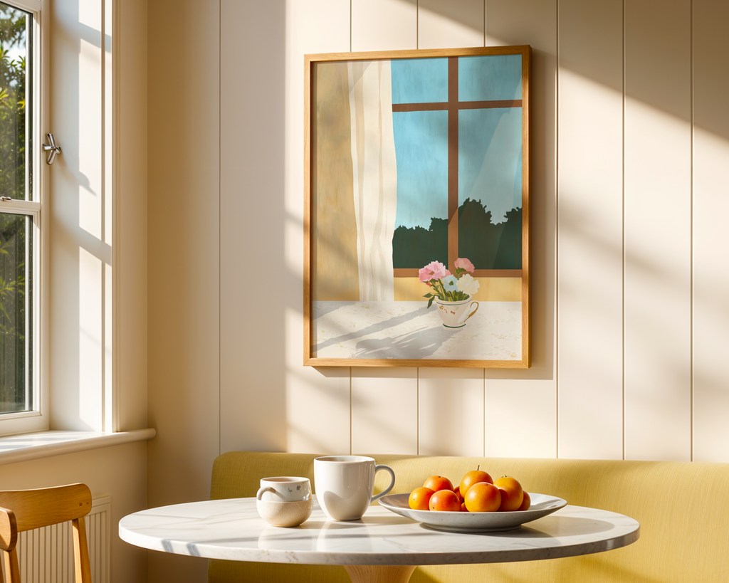 Window Cup Flower Poster