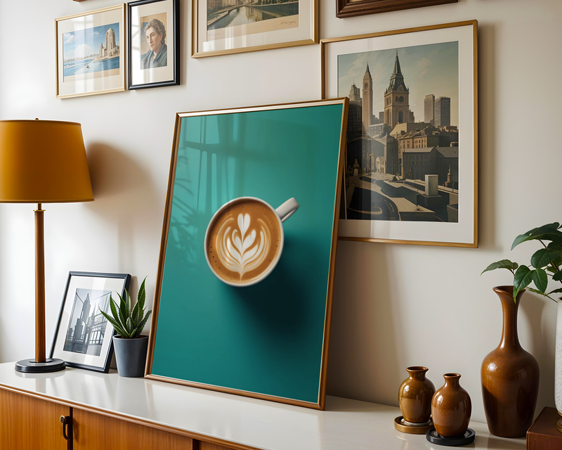 Barista Flower Coffe Poster