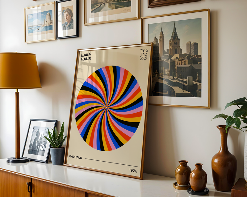 Bauhaus Spiral Poster