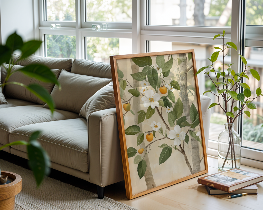 Apricot Bloom Poster