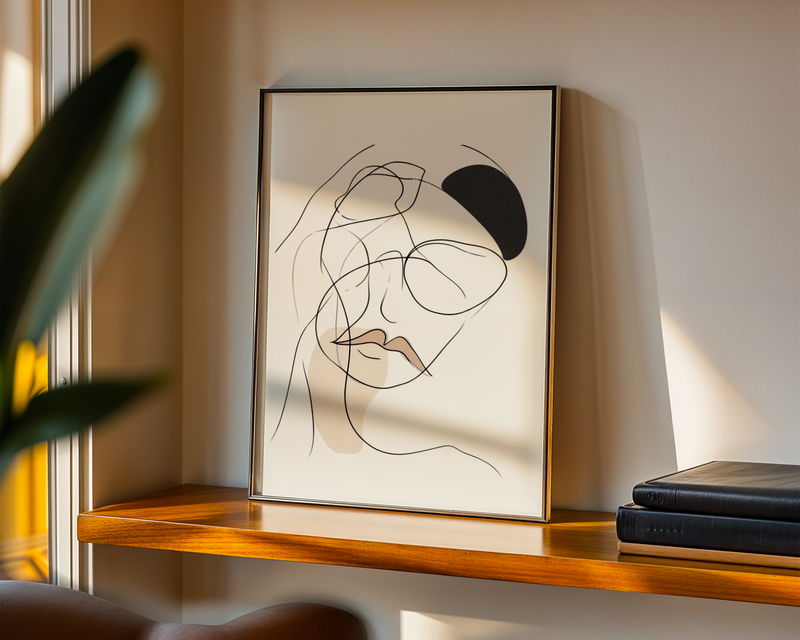 Attitude Line Art Woman Poster