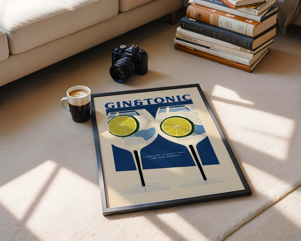 Gin & Tonic Cocktail Poster