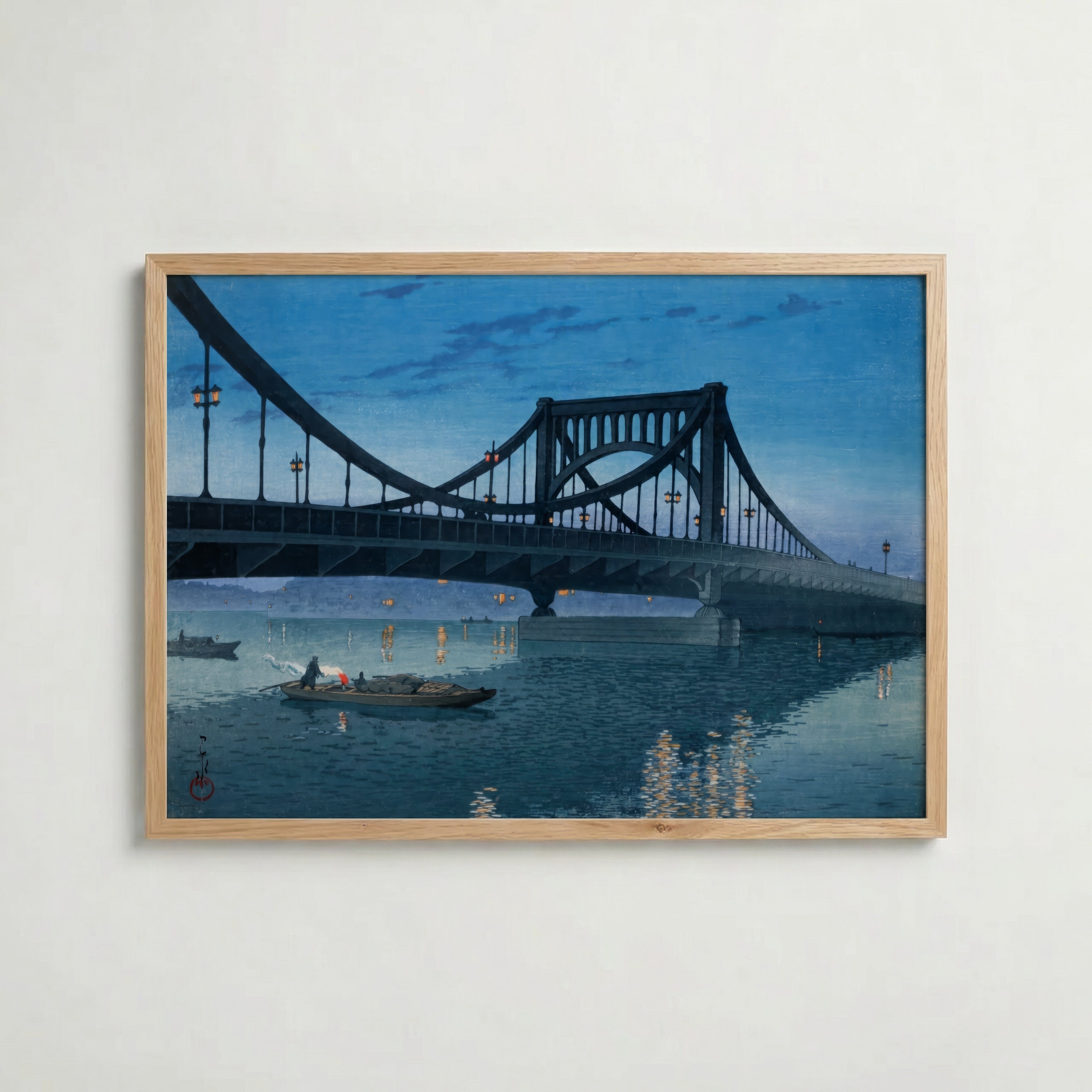 Kiyosubashi Bridge Hasui Kawase Poster – poster väggdekoration inredning – Affischer hos Bozetto