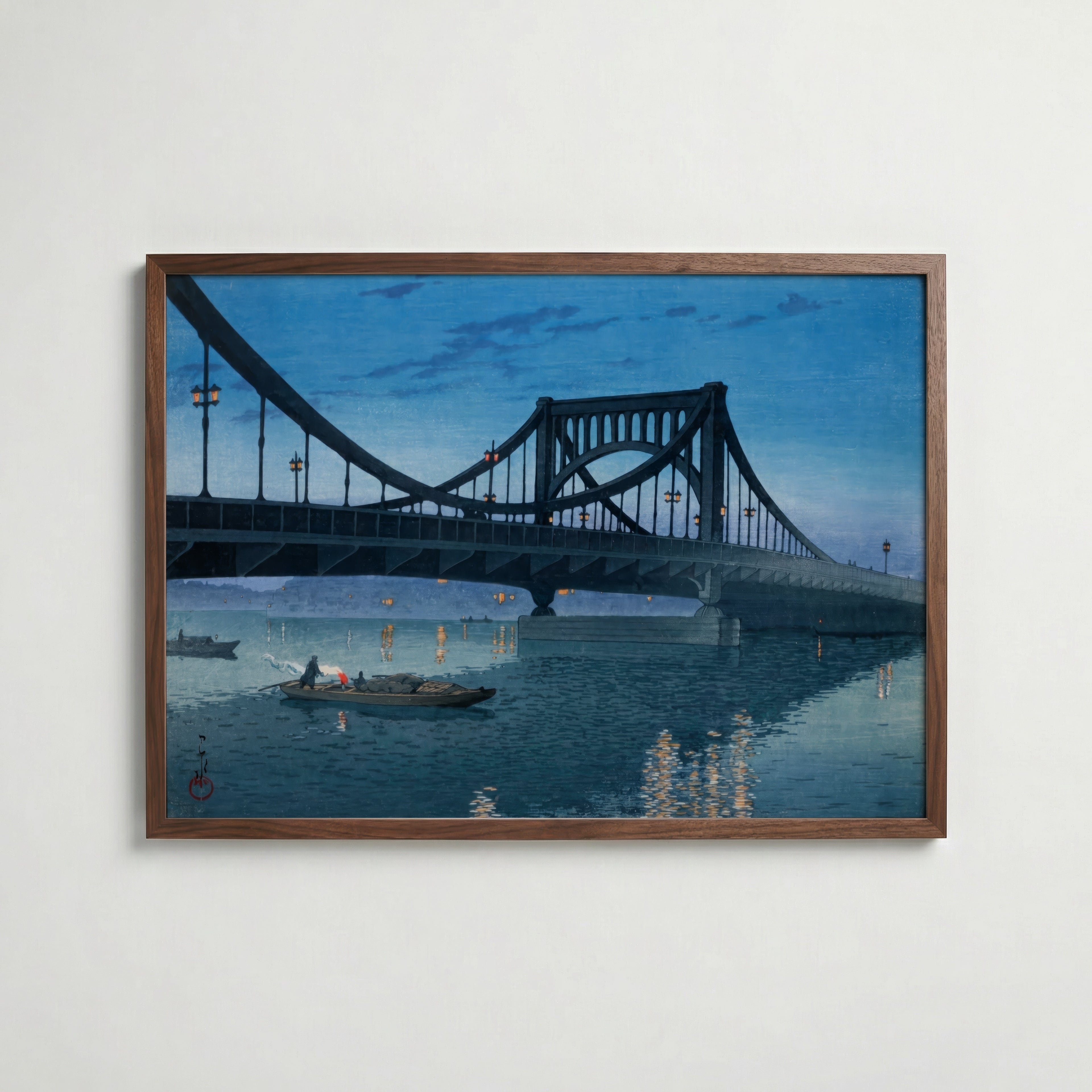 Kiyosubashi Bridge Hasui Kawase Poster poster – väggdekoration för hemmet – köp hos Bozetto