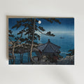 Moon at Goura Hasui Kawase – stilfullt konsttryck från Bozetto, tryckt på matt finpapper