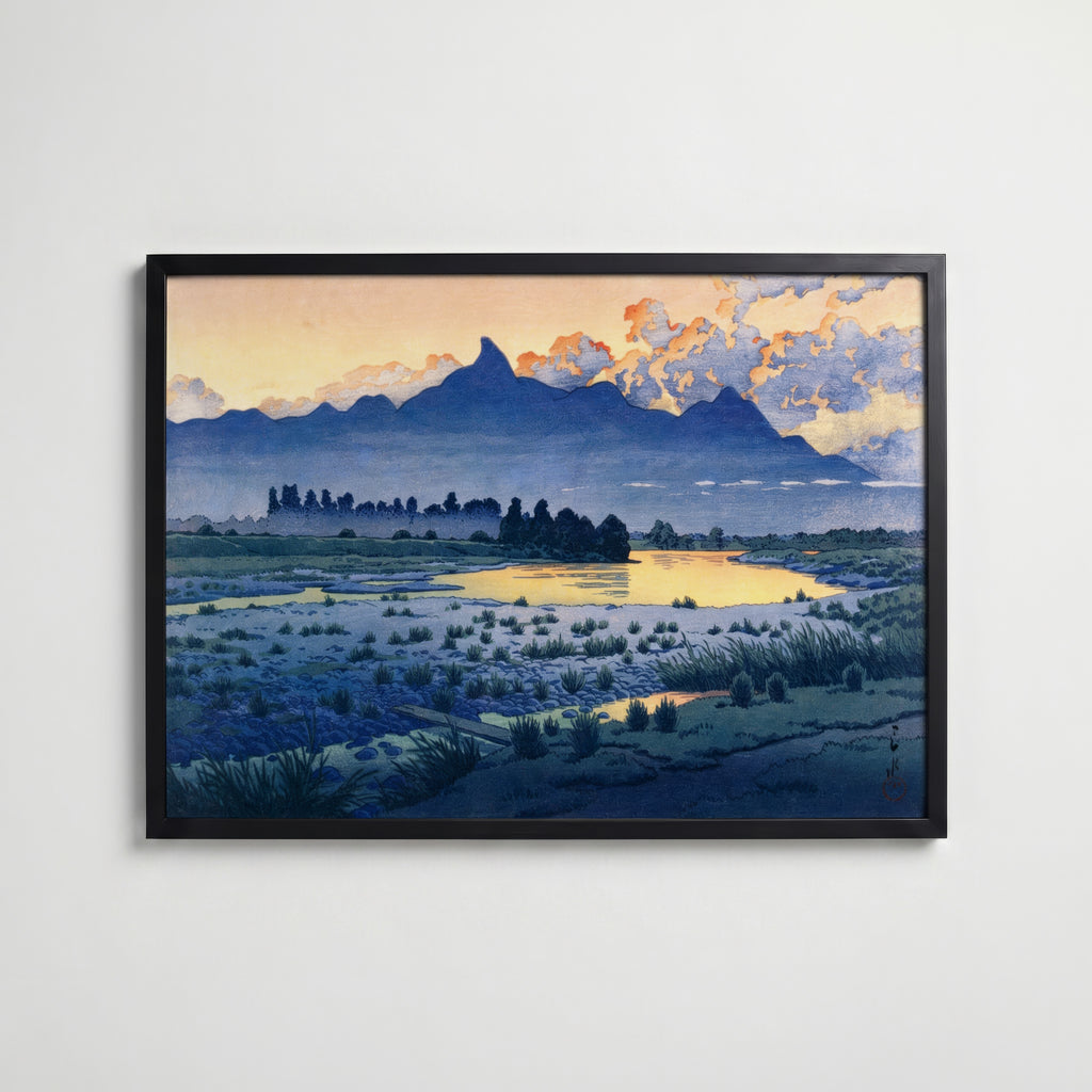 Shikishima Riverbank Hasui Kawase Poster affisch – köp poster online – Bozetto väggdekoration