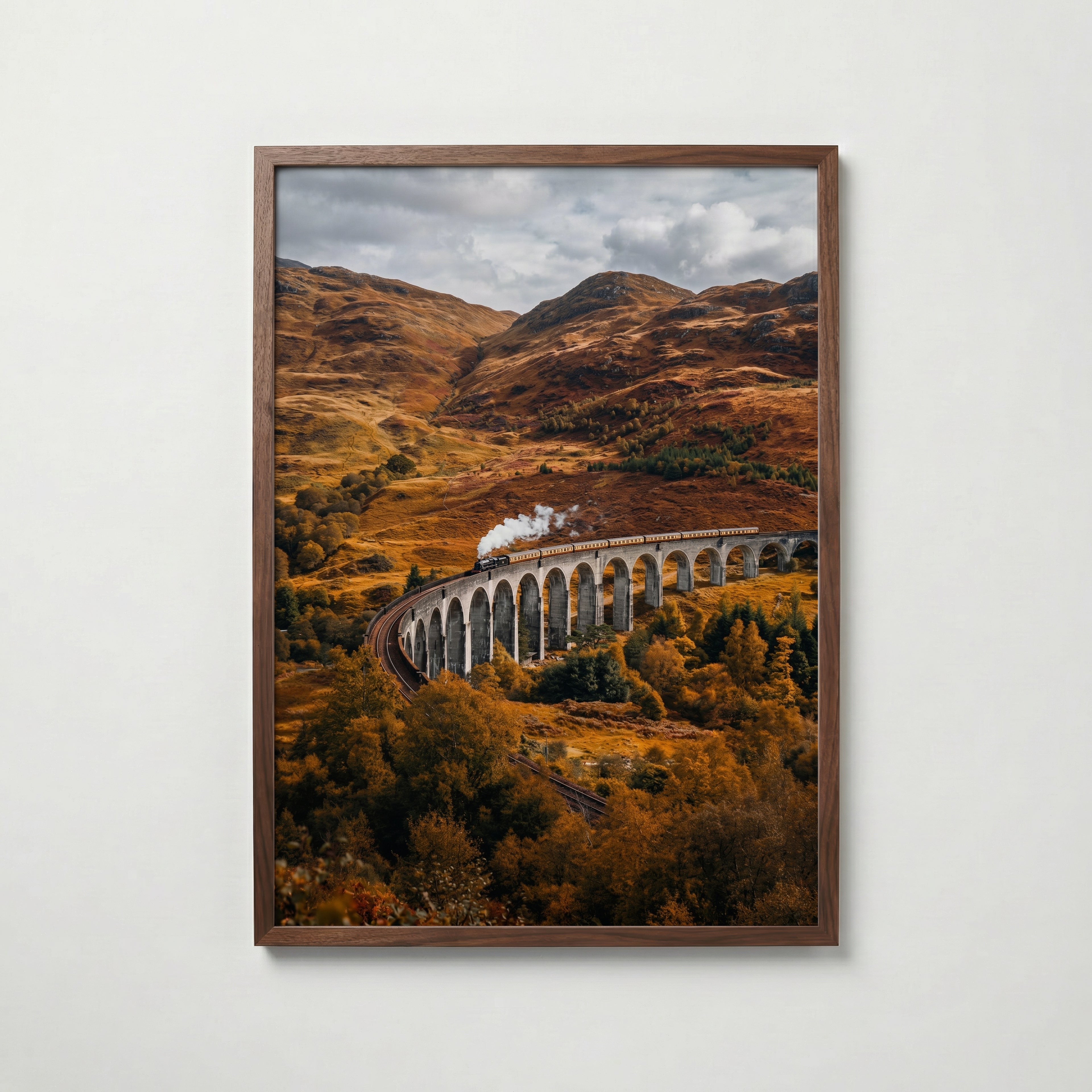 Highland Steam Poster i vardagsrumsmiljö