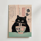 Midnight Cat Ramen No.2 Poster