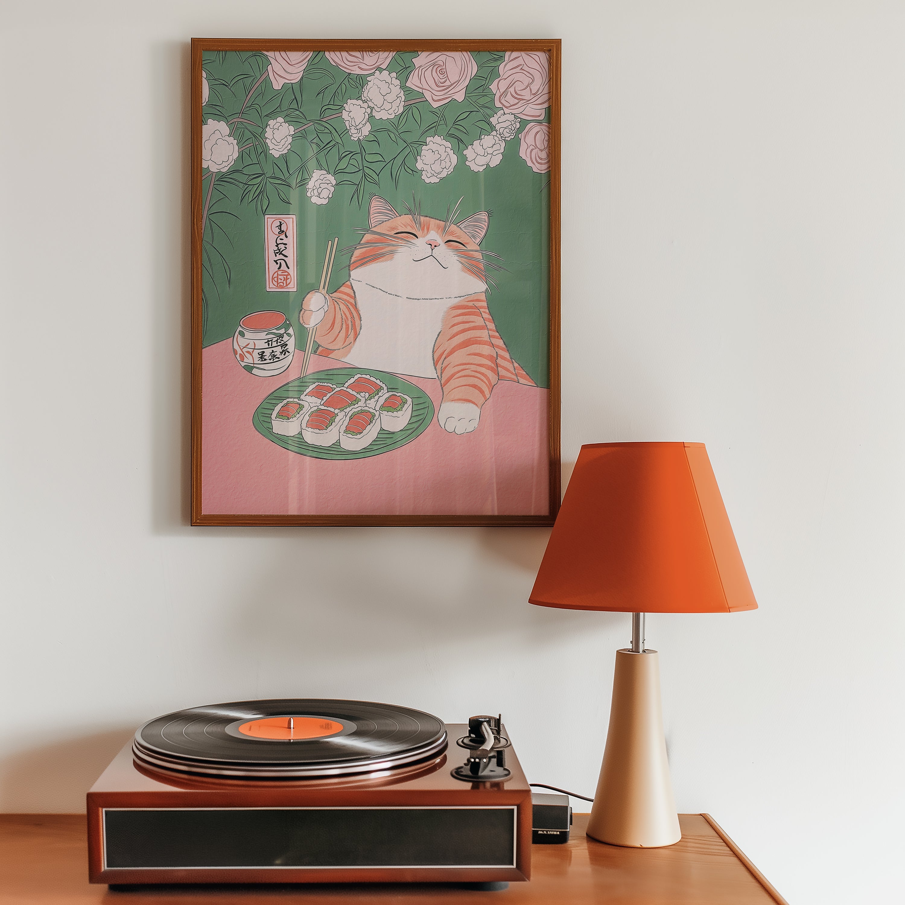 Sushi Cat Delight Poster