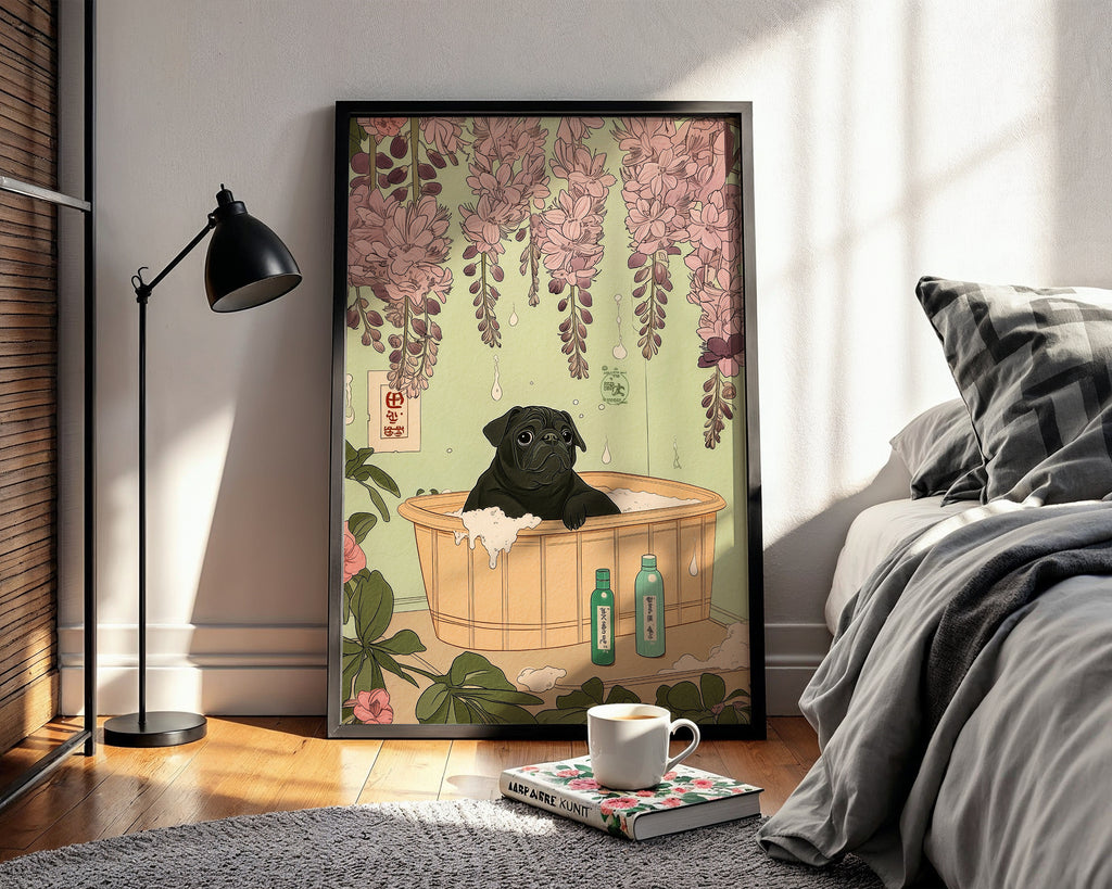 Wisteria Spa Dog Poster