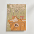 Peaceful Cat Bath Poster