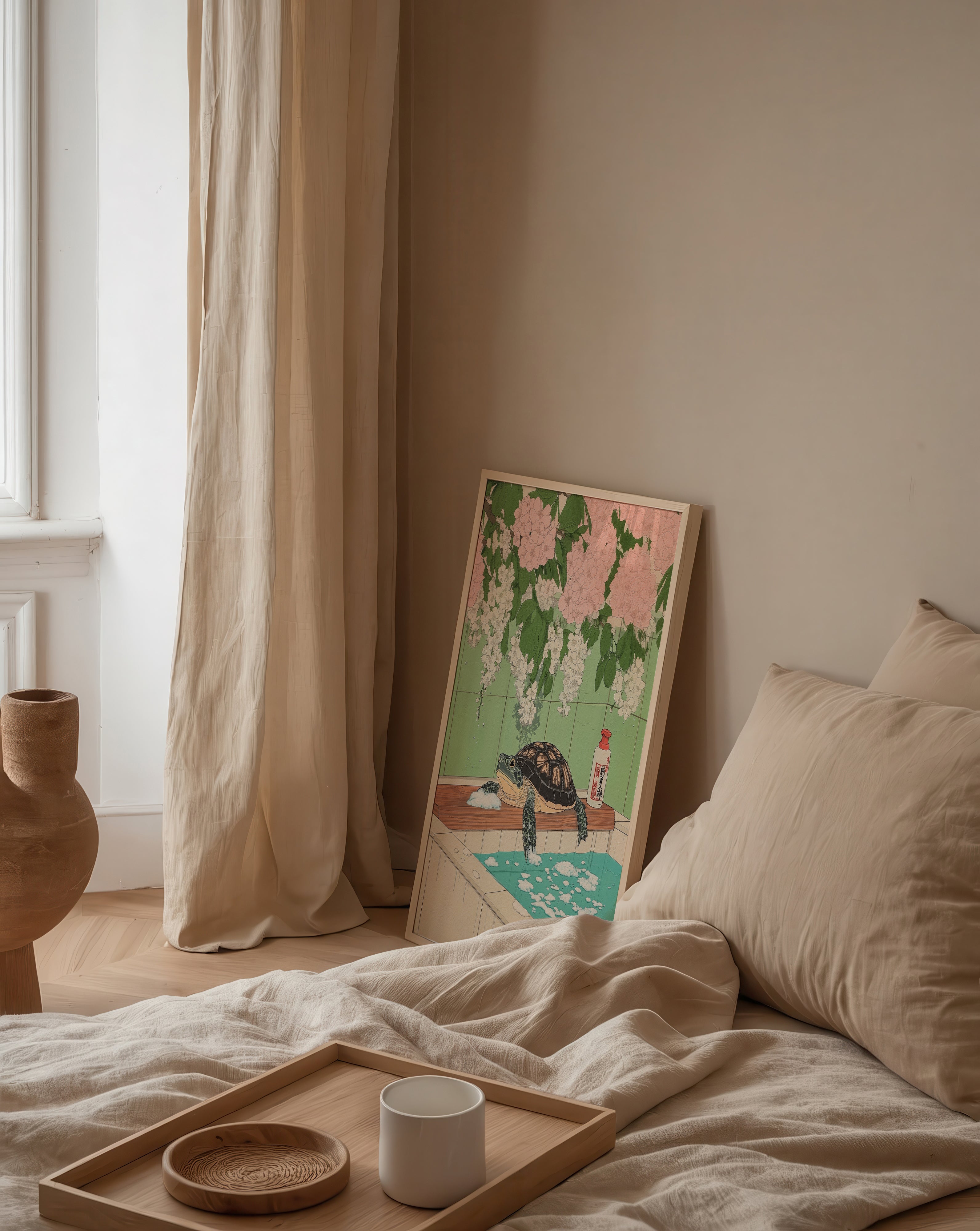 Bathing Turtle Poster