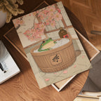 Sakura Bath Frog Poster
