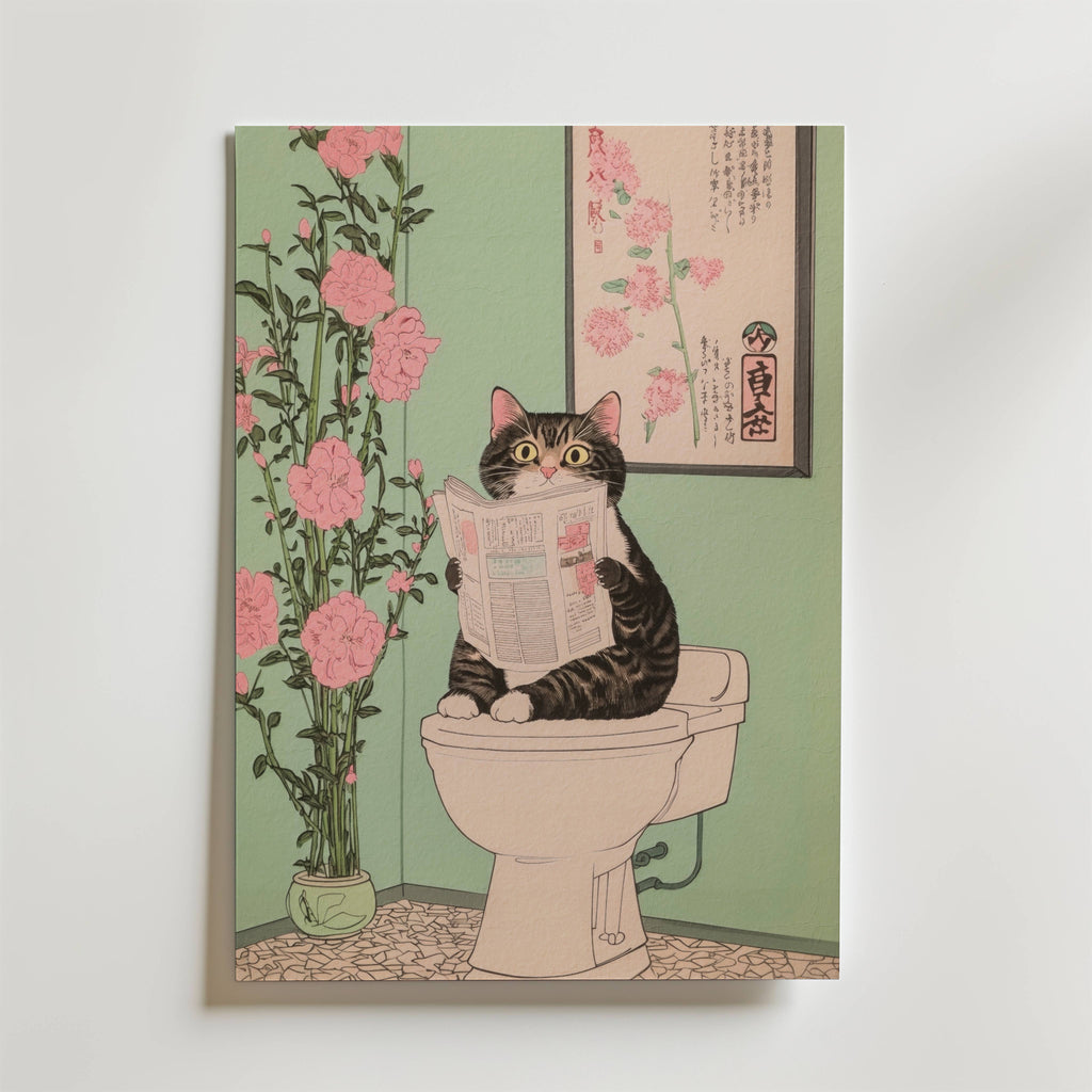 Toilet Cat Poster