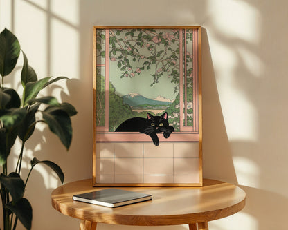 Black Cat View Poster