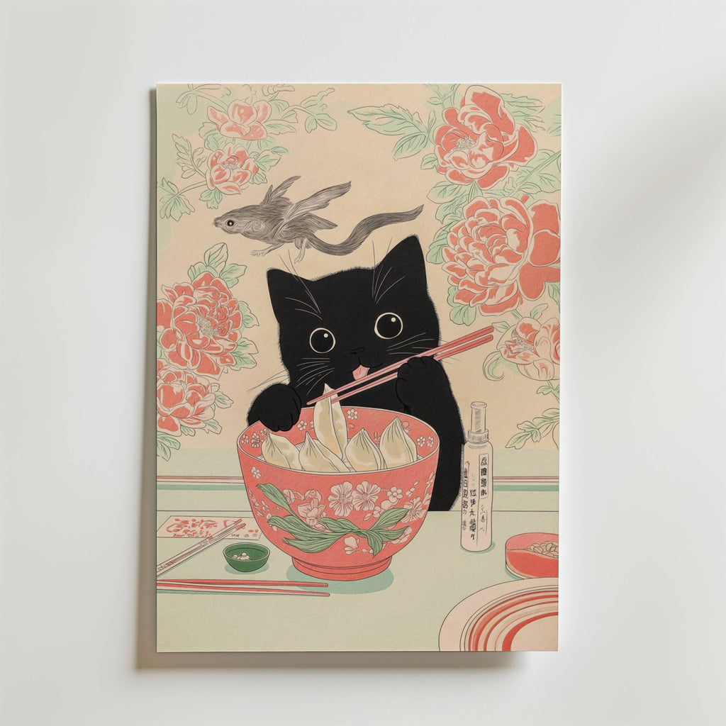Dumpling Cat Poster