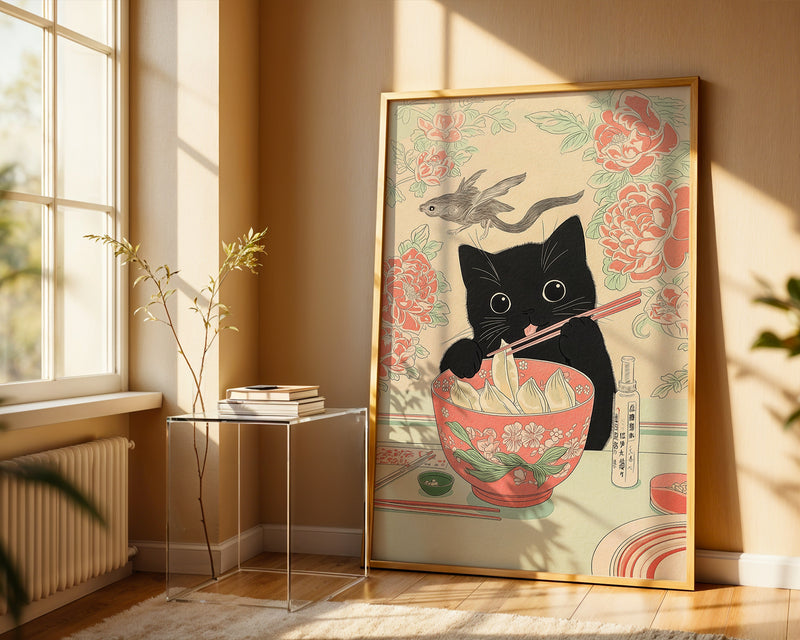 Dumpling Cat Poster