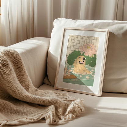 Lotus Joy Dog Poster