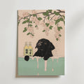 Labrador In Blossom Bath Poster