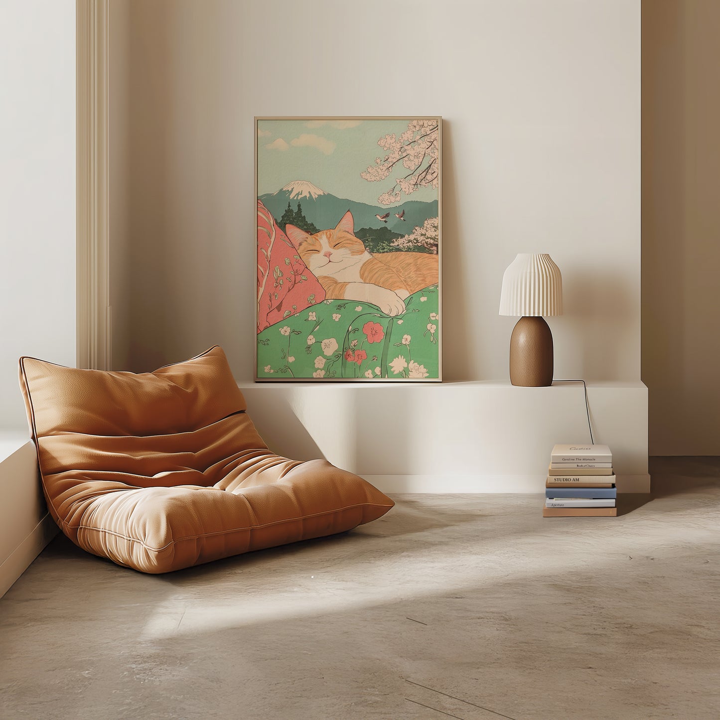 Spring Nap Under Fuji Poster