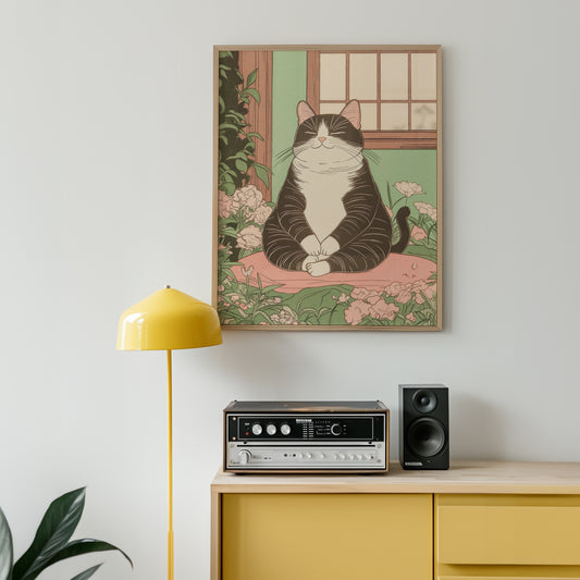 Zen Cat Poster