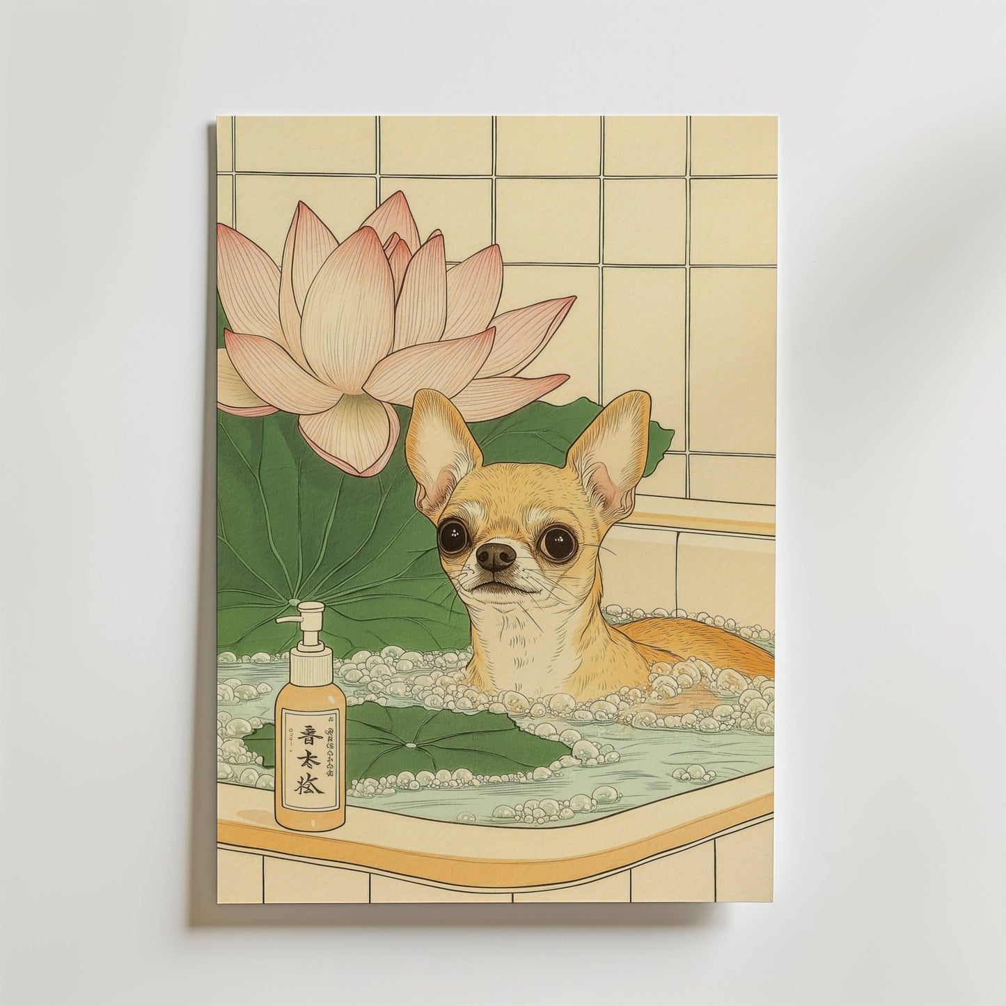 Chihuahua In Lotus Bath Poster