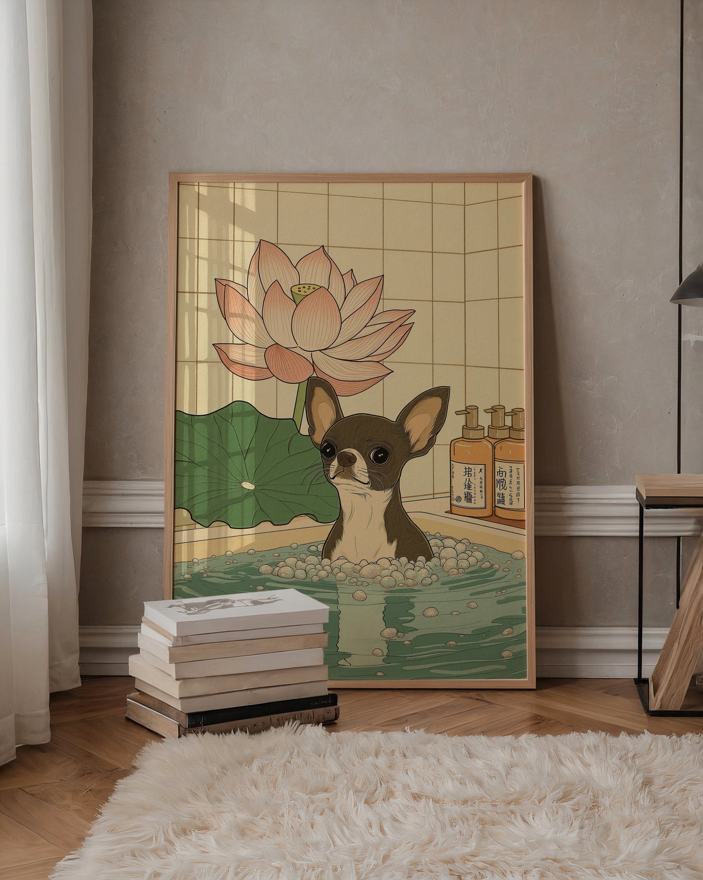 Chihuahua In Lotus Spa Poster