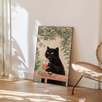 Afternoon Tea Cat Poster