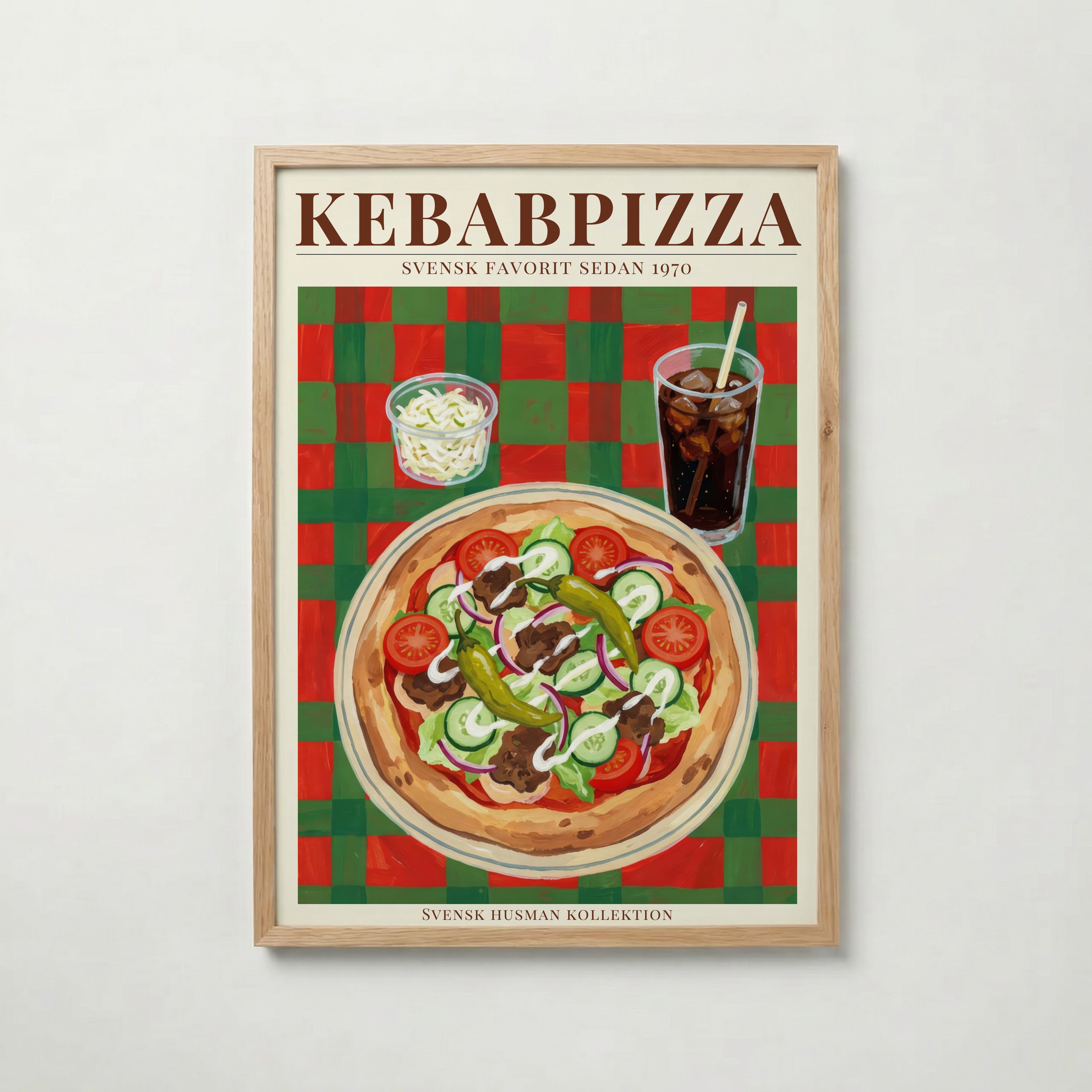 Kebabpizza Poster affisch – köp poster online – Bozetto väggdekoration