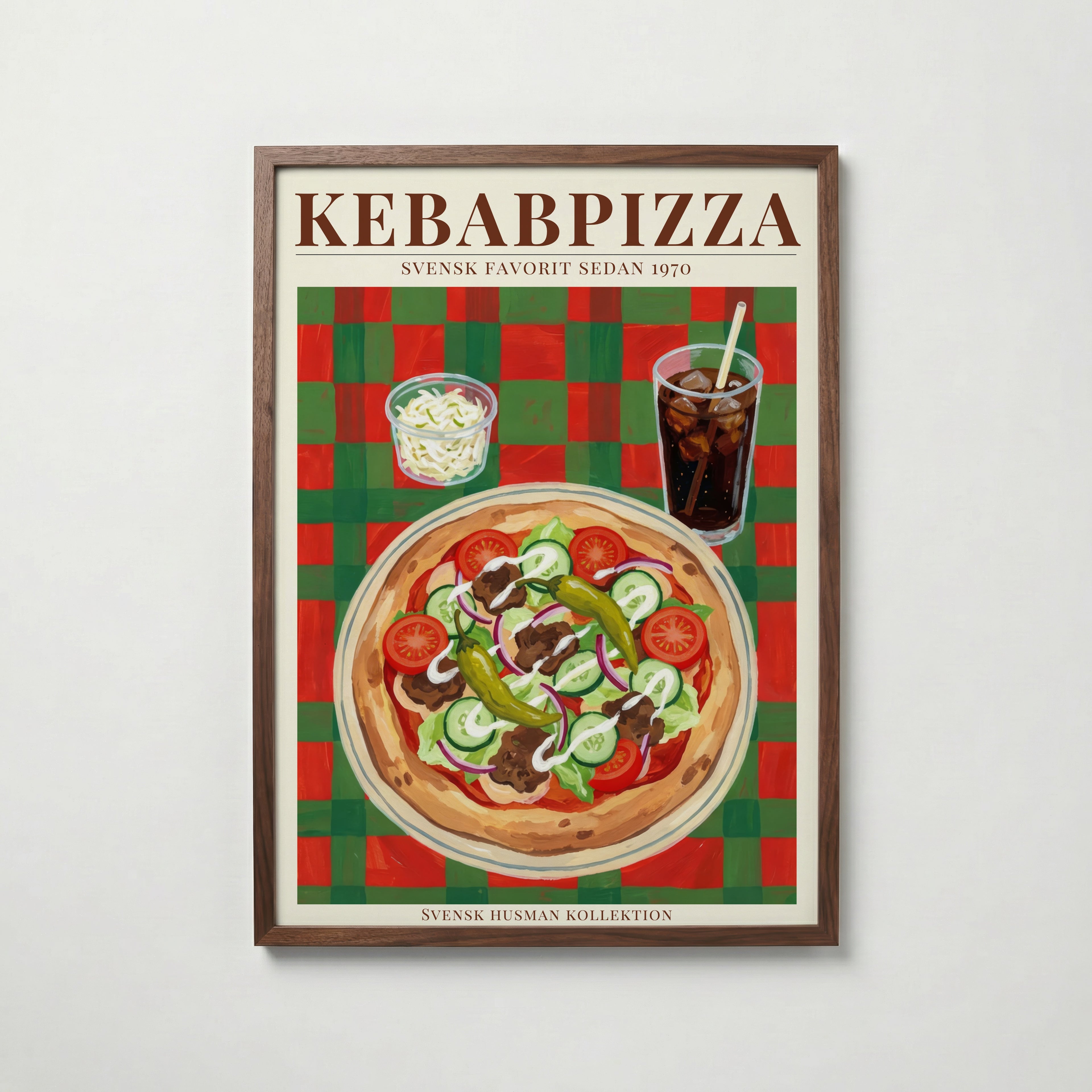 Kebabpizza Poster – köp affisch till hemmet – Bozetto väggdekoration