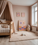 Wavy Symmetry Pink Poster