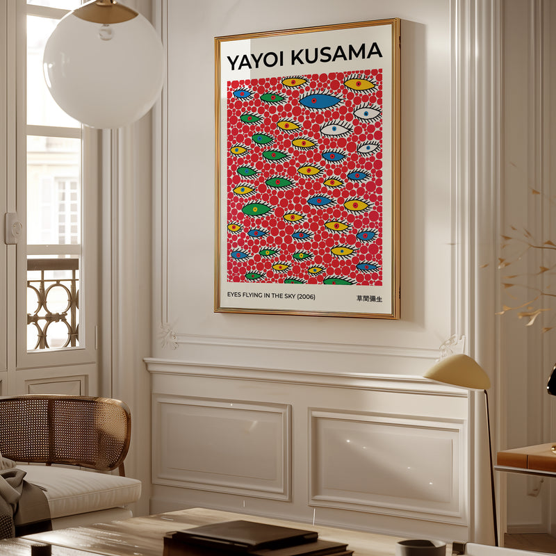 Yayoi Kusama Eyes Flying In The Sky Poster