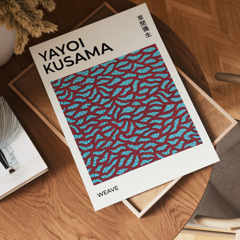 Yayoi Kusama Red Weave Poster