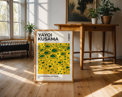 Yayoi Kusama Peace Faces Poster