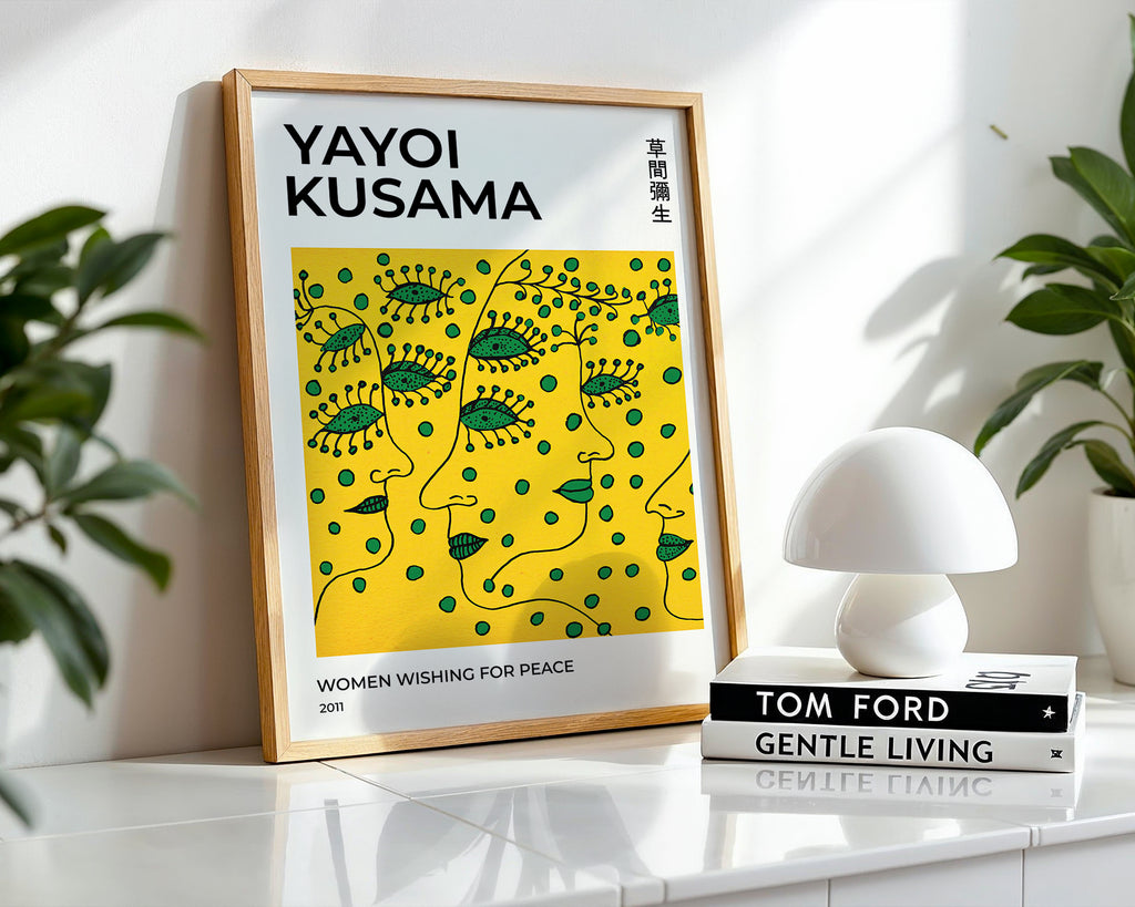 Yayoi Kusama Peace Faces Poster